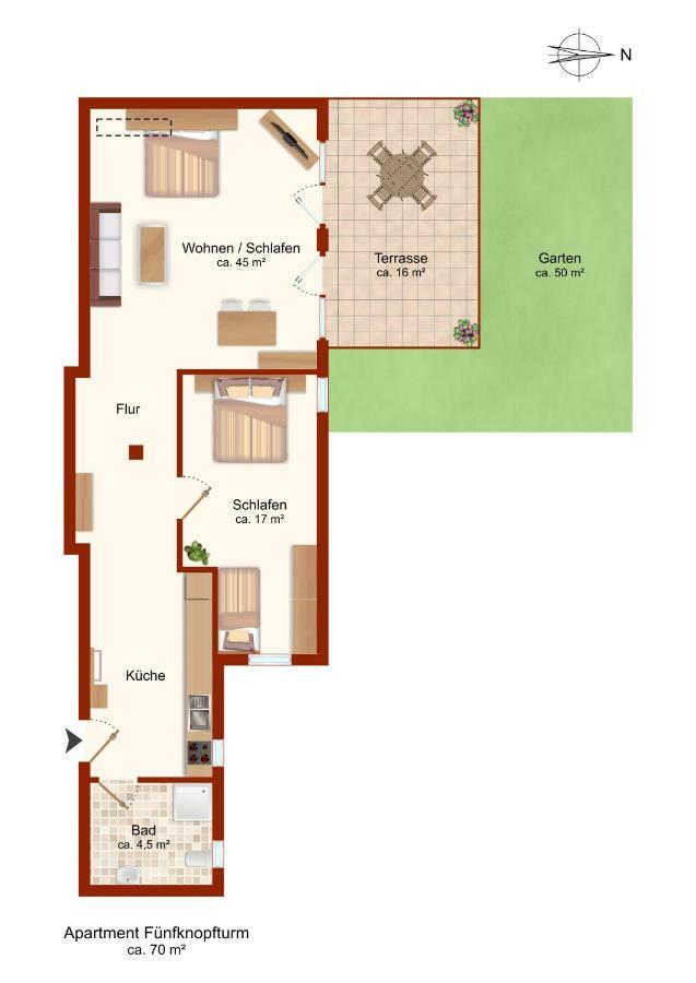 קאופבורן Old Town Apartments מראה חיצוני תמונה